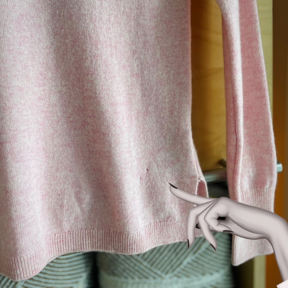 J. CREW | XXS | 100% Cashmere Dusty Rose Light Knit Crewneck Longsleeve Sweater - Picture 12 of 17